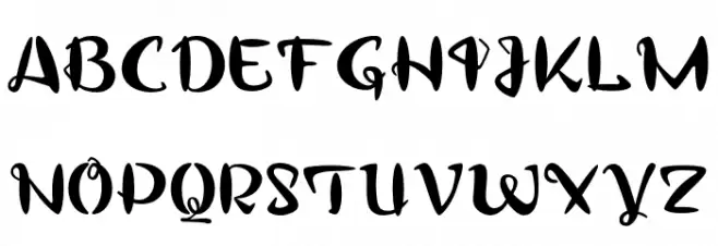 Pulipuli Regular Schriftart Kleinbuchstaben