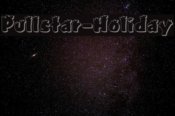 Pullstar-Holiday Font examples