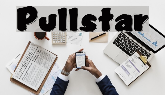 Pullstar Font examples