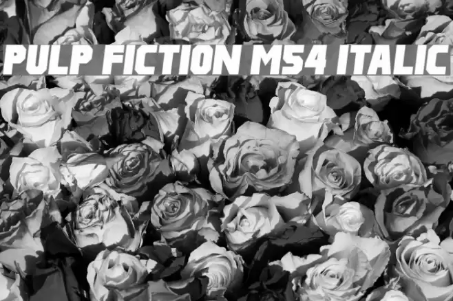 Pulp Fiction M54 Italic Font examples