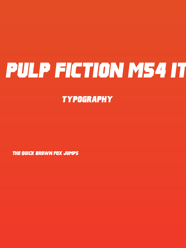 Pulp Fiction M54 Italic Poster