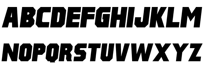 Pulp Fiction M54 Italic Font LOWERCASE
