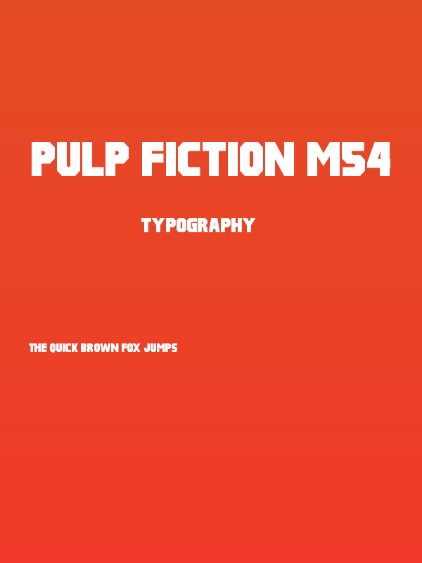 Pulp Fiction M54 Poster