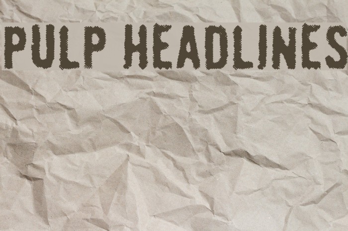 Pulp Headlines Font examples