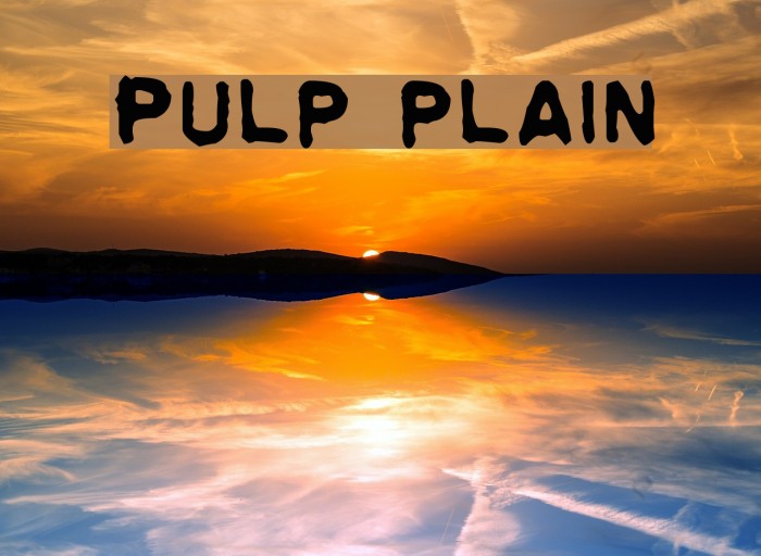 Pulp plain Font examples
