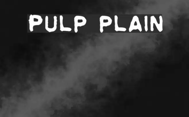 Pulp plain Font examples