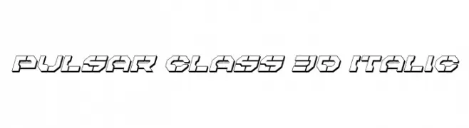 Pulsar Class 3D Italic  Скачать бесплатные шрифты