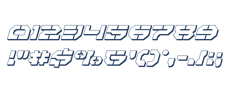 Pulsar Class 3D Italic Other Characters