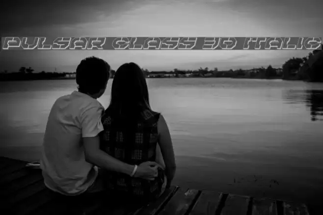 Pulsar Class 3D Italic Font examples