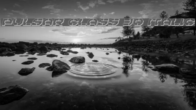 Pulsar Class 3D Italic Font examples