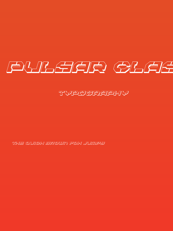Pulsar Class 3D Italic Poster