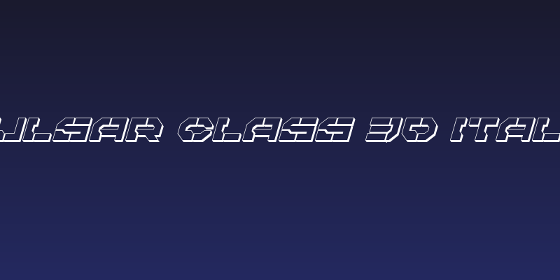 Pulsar Class 3D Italic Social Header