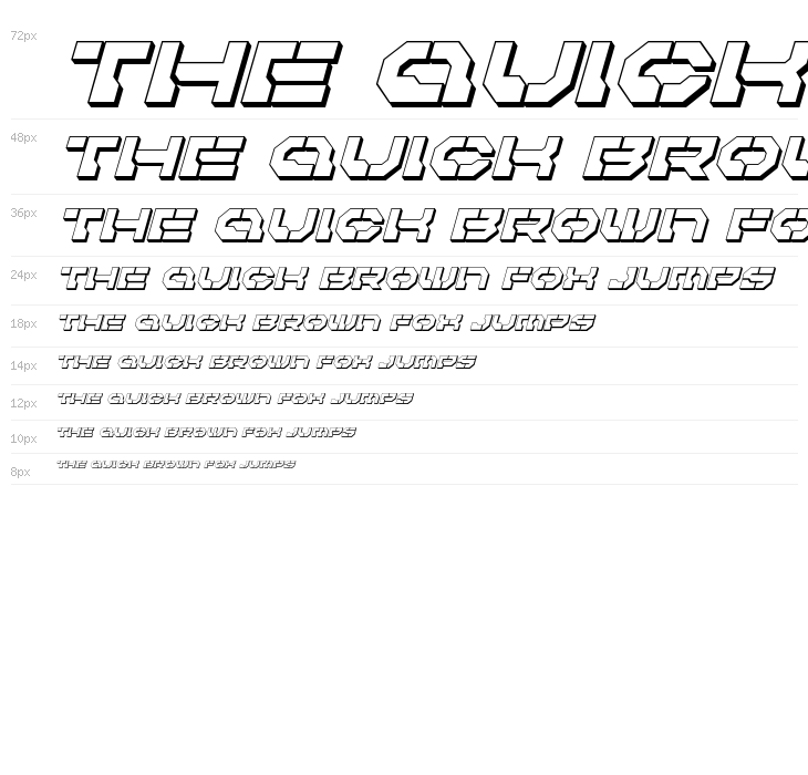 Pulsar Class 3D Italic Waterfall