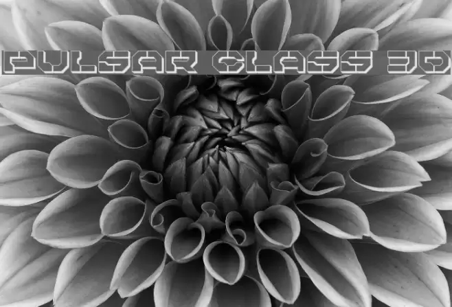 Pulsar Class 3D Font examples