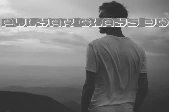 Pulsar Class 3D Font examples