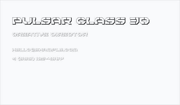 Pulsar Class 3D Business Card