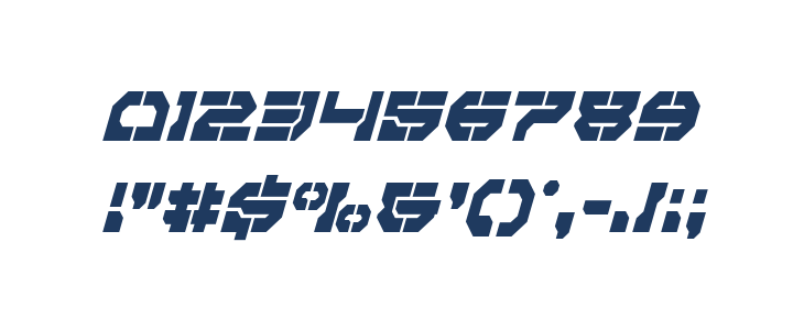 Pulsar Class Condensed Italic Other Characters