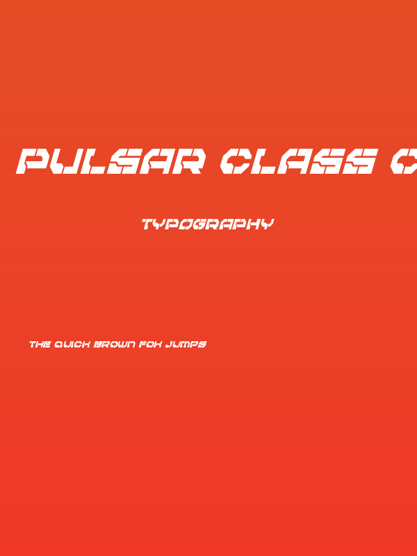 Pulsar Class Condensed Italic Poster