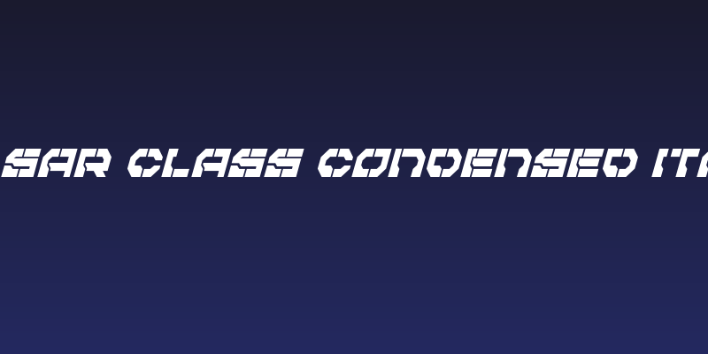Pulsar Class Condensed Italic Social Header