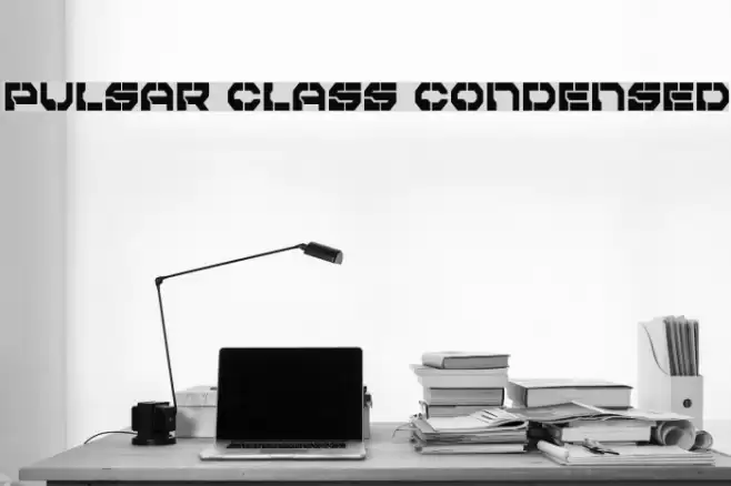 Pulsar Class Condensed Font examples