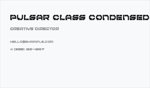 Pulsar Class Condensed Business Card