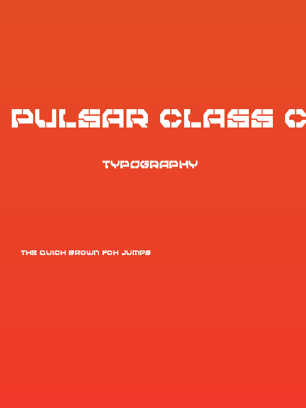 Pulsar Class Condensed Poster