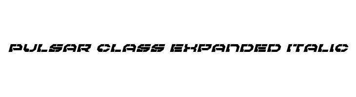 Pulsar Class Expanded Italic  les polices de caractères gratuit tlcharger