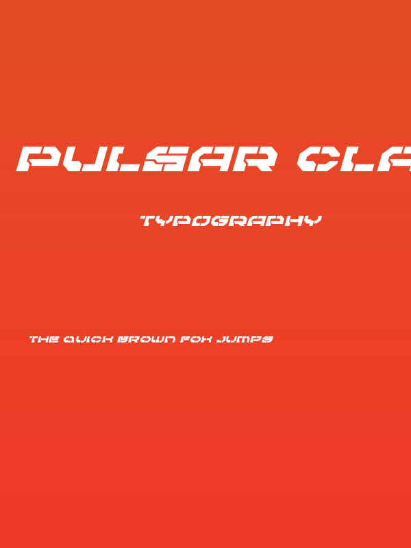 Pulsar Class Expanded Italic Poster