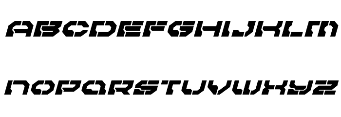 Pulsar Class Expanded Italic Font LOWERCASE