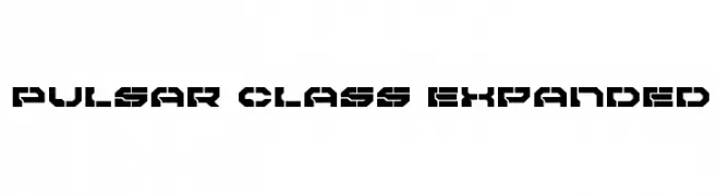 Pulsar Class Expanded  Скачать бесплатные шрифты