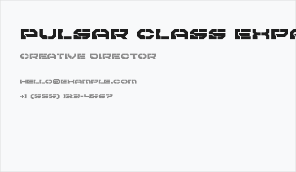 Pulsar Class Expanded Business Card