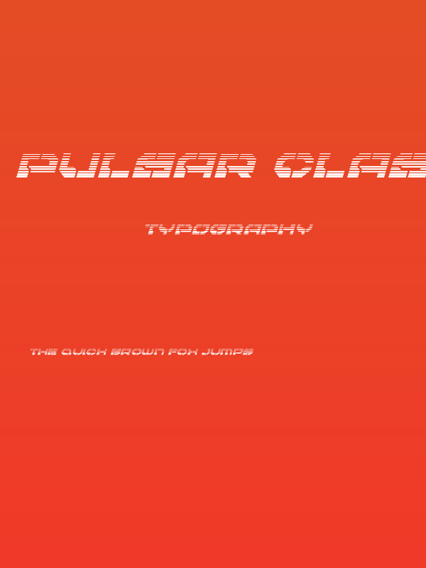 Pulsar Class Gradient Italic Poster