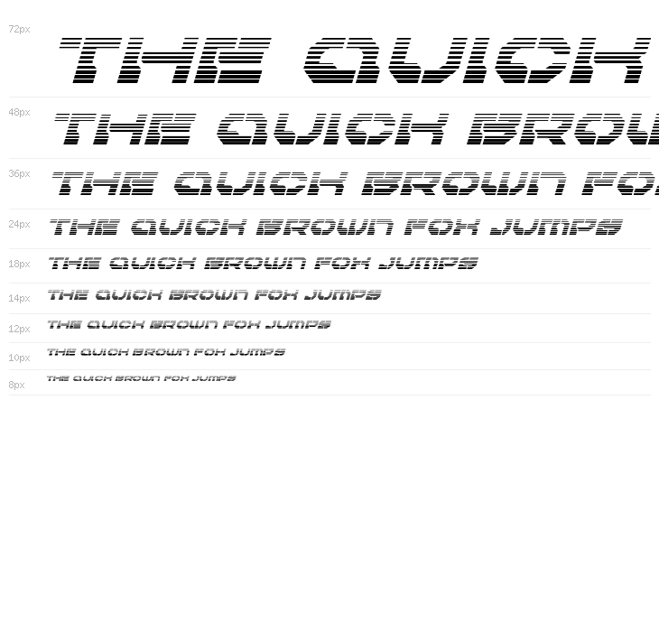 Pulsar Class Gradient Italic Waterfall