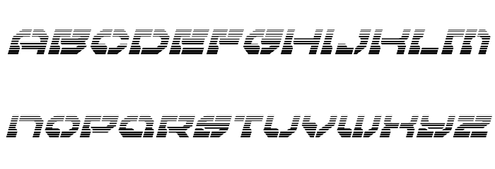 Pulsar Class Gradient Italic Font LOWERCASE