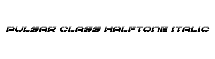 Pulsar Class Halftone Italic  font caratteri gratis