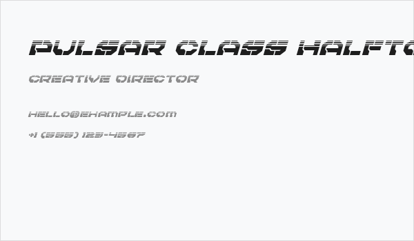 Pulsar Class Halftone Italic Business Card
