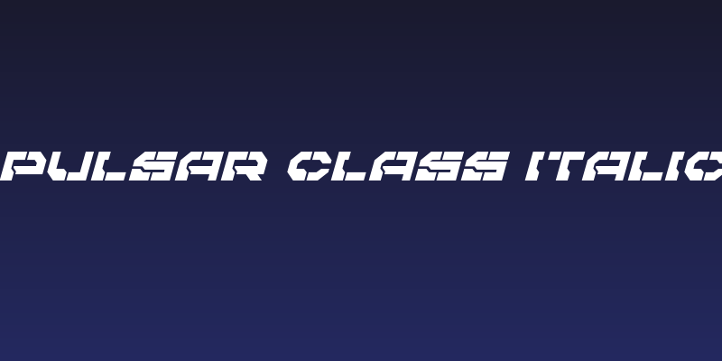 Pulsar Class Italic Social Header