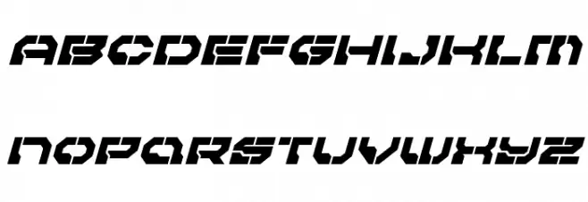 Pulsar Class Italic Schriftart Kleinbuchstaben