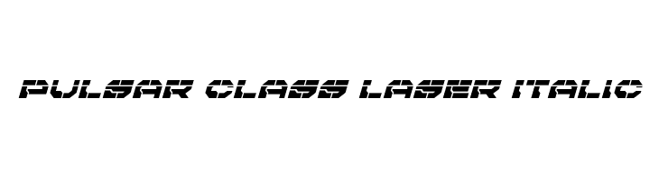 Pulsar Class Laser Italic  les polices de caractères gratuit tlcharger