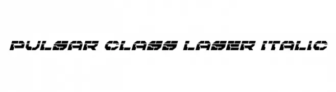 Pulsar Class Laser Italic  font caratteri gratis