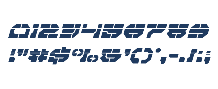 Pulsar Class Laser Italic Other Characters