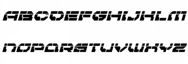 Pulsar Class Laser Italic 字体 大写
