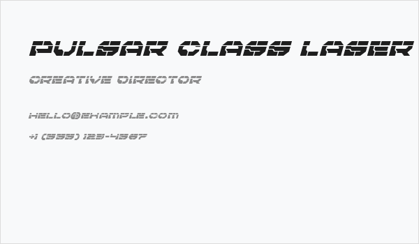 Pulsar Class Laser Italic Business Card
