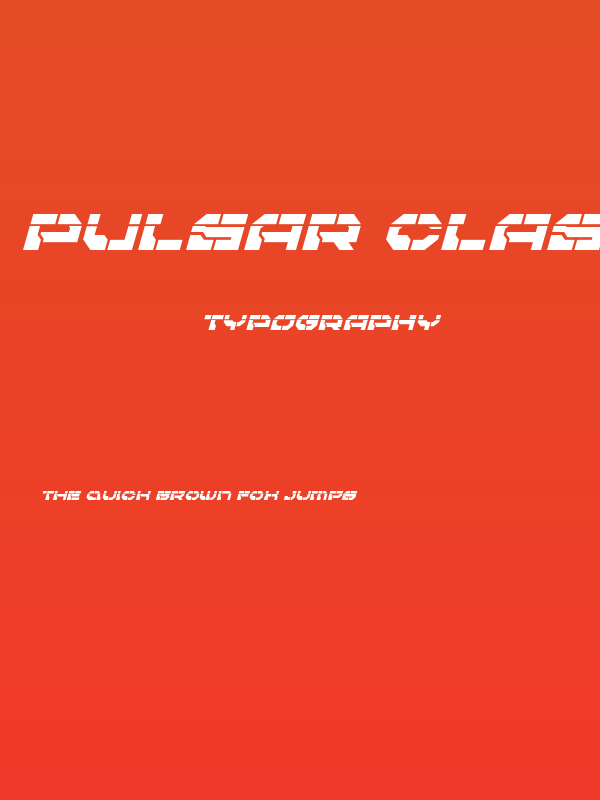 Pulsar Class Laser Italic Poster