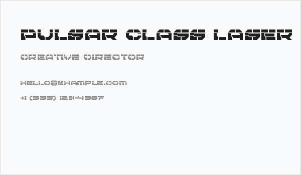 Pulsar Class Laser Business Card