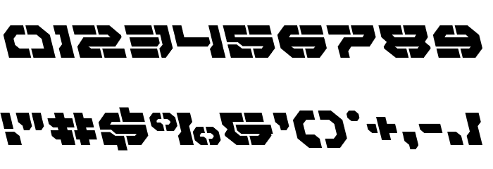 Pulsar Class Leftalic Font OTHER CHARS