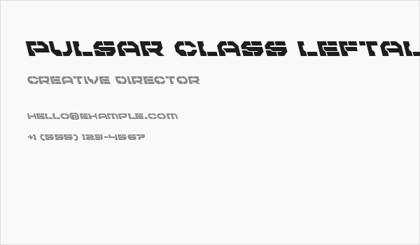 Pulsar Class Leftalic Business Card