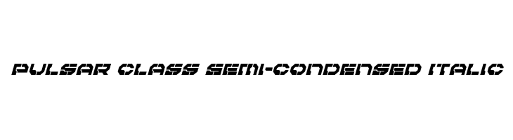 Pulsar Class Semi-Condensed Italic  Frei Schriftart Herunterladen