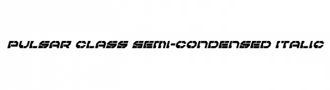 Pulsar Class Semi-Condensed Italic 