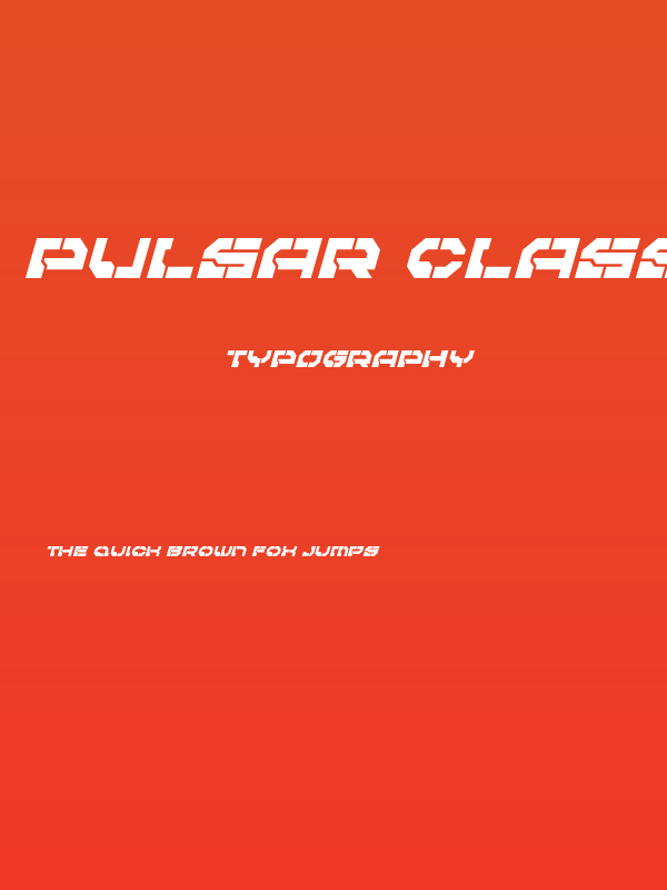Pulsar Class Semi-Condensed Italic Poster
